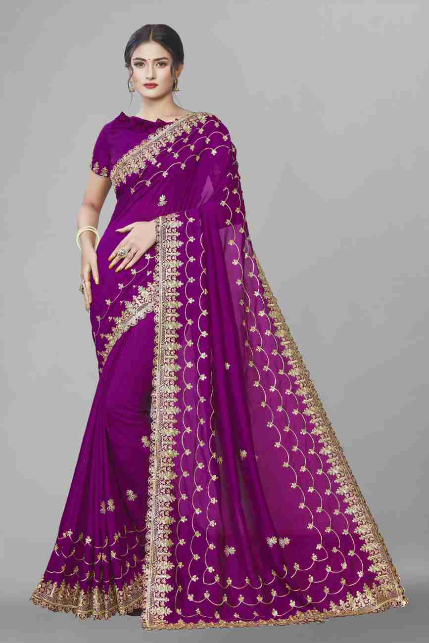 প্রিমিয়াম সফট ইন্ডিয়ান ওয়েটলেস জর্জেট শাড়ী ব্লাউস পিস্ সহ