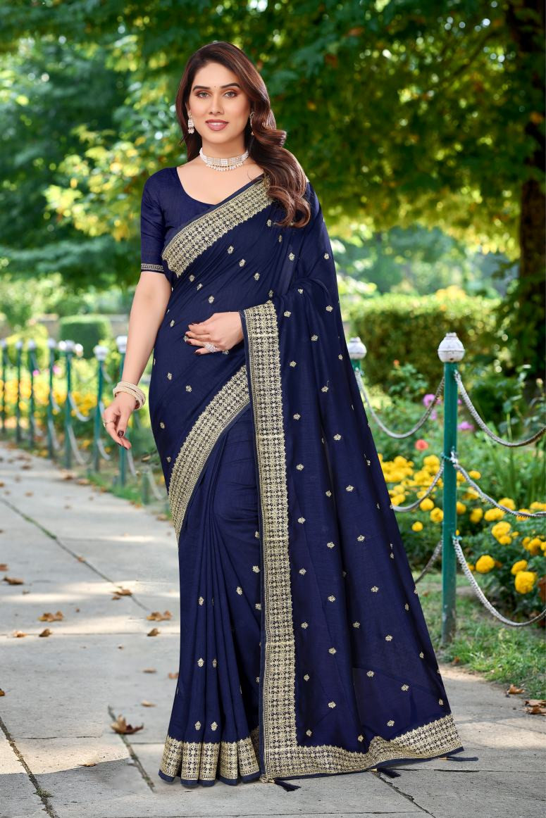 প্রিমিয়াম সফট ইন্ডিয়ান ওয়েটলেস জর্জেট শাড়ী ব্লাউস পিস্ সহ